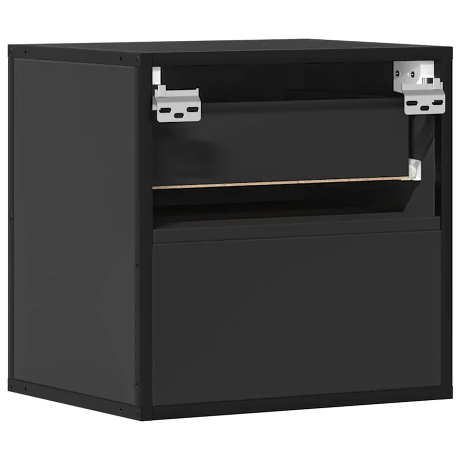 Table de chevet murale noir 40x31x39,5 cm - 7