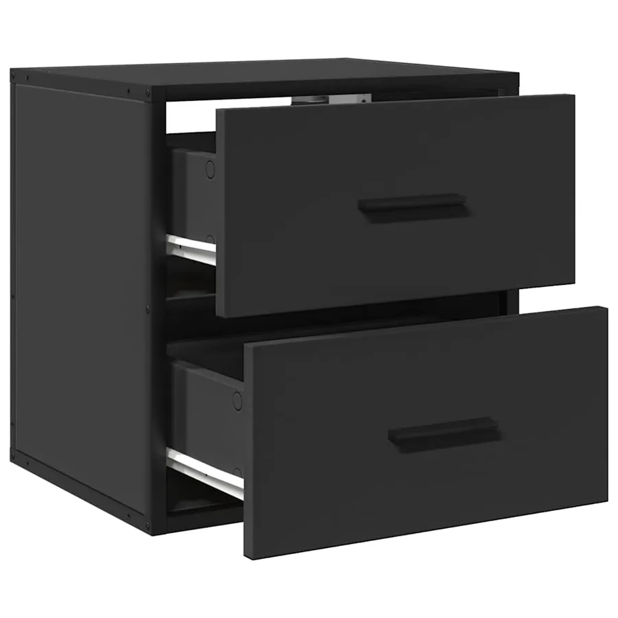 Table de chevet murale noir 40x31x39,5 cm - 8