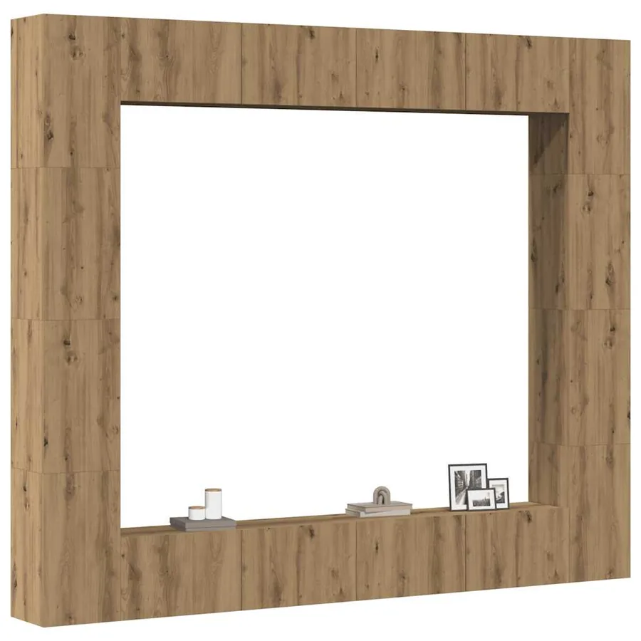 Ensemble de meuble TV mural 8 pcs chêne artisanal