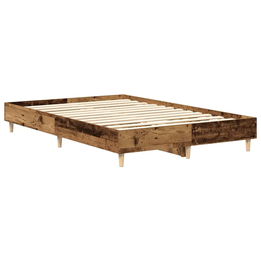 Cadre de lit sans matelas vieux bois 120x200 cm bois ingénierie - 7