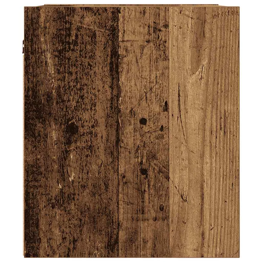 Table de chevet murale vieux bois 38x34x40 cm - 7