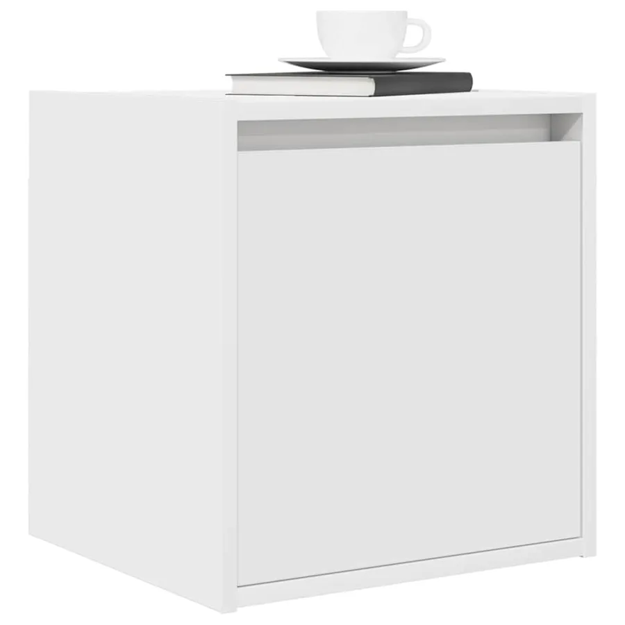 Table de chevet murale blanc 38x34x40 cm - 4