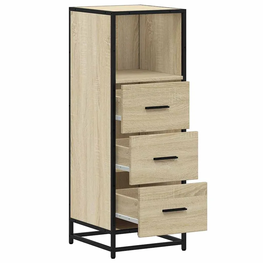Armoire de salle de bain chêne sonoma 35x37,5x100 cm - 6