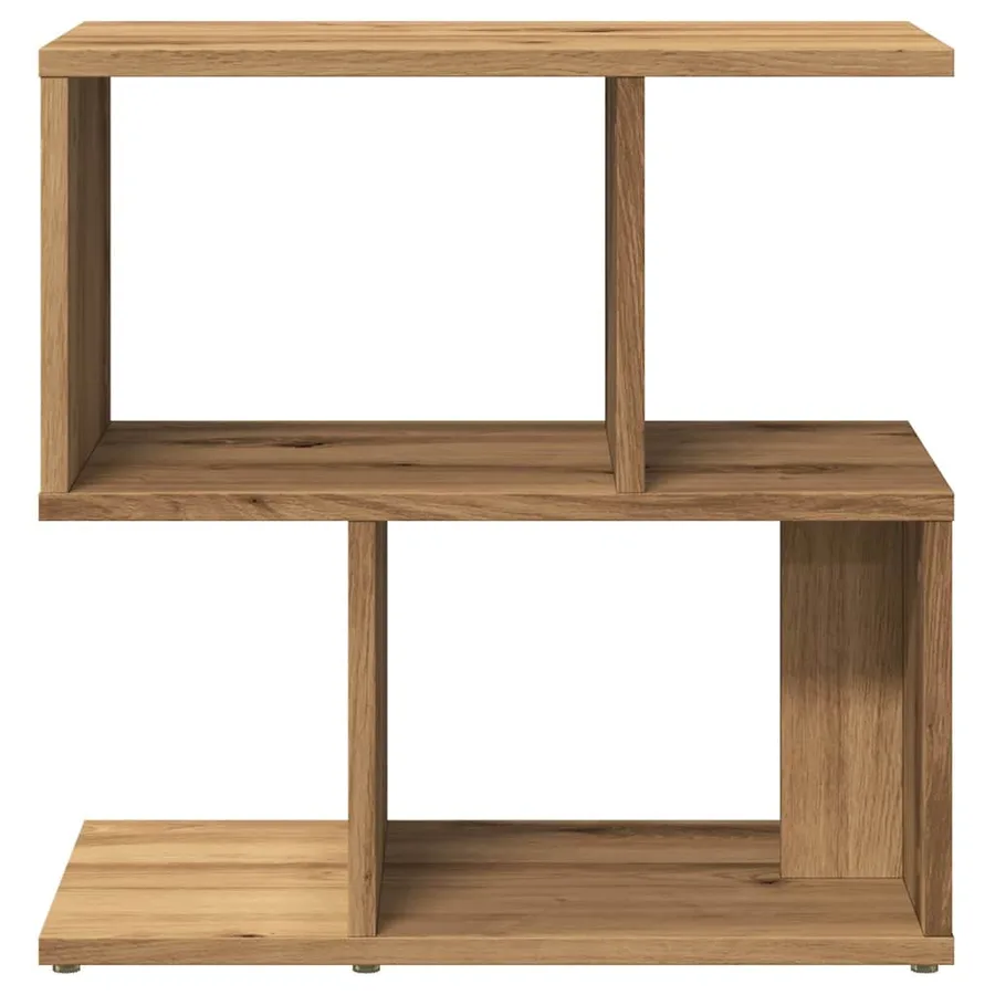 Table de chevet chêne artisanal 50x30x51,5 cm bois d'ingénierie - 4