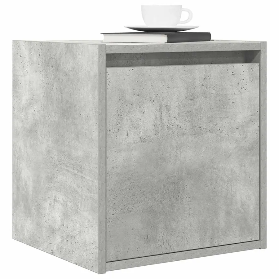Tables de chevet murales 2 pcs gris béton 38x34x40 cm - 4