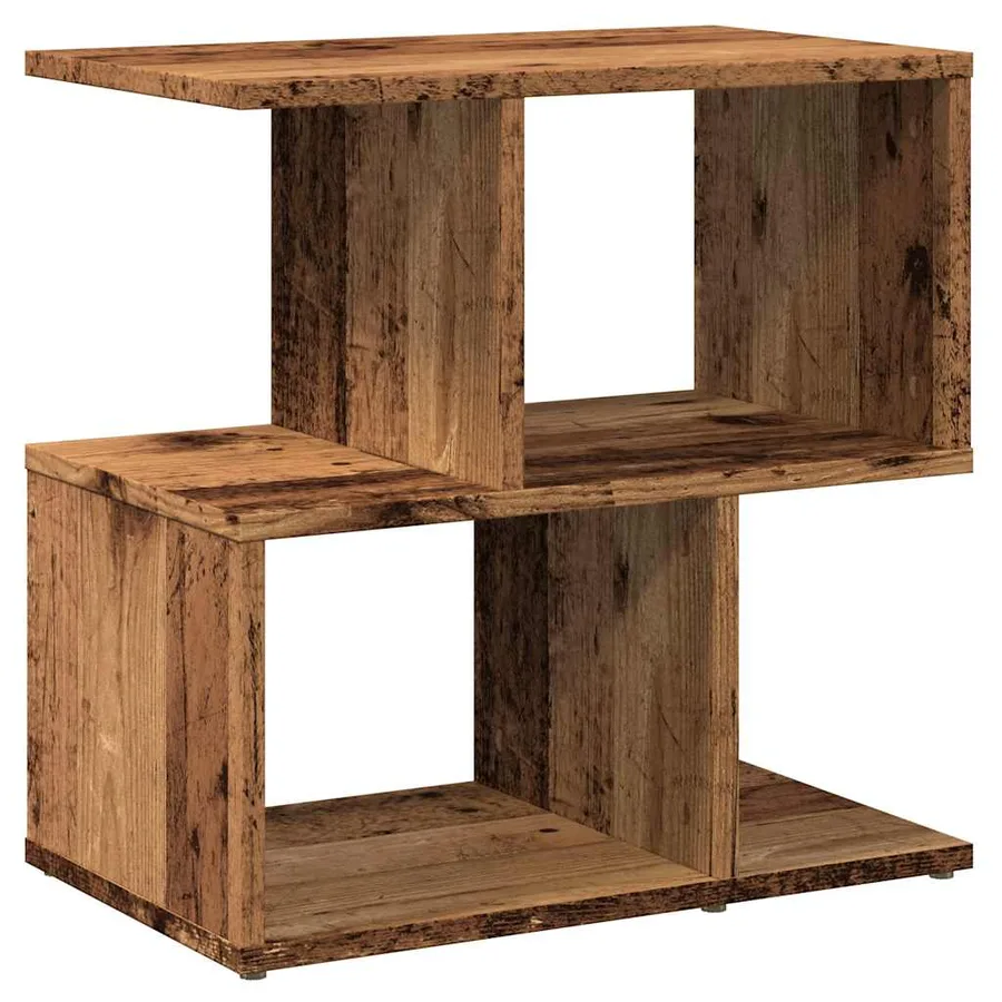 Table de chevet vieux bois 50x30x51,5 cm bois d'ingénierie - 5