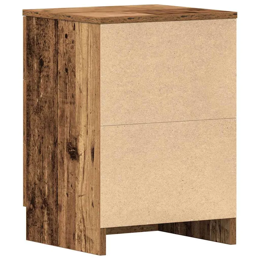 Table de chevet vieux bois 38x35x55 cm bois d'ingénierie - 8