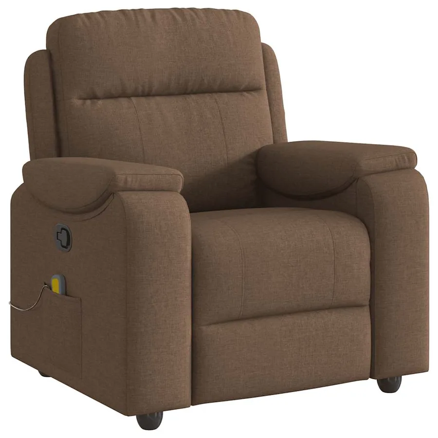 Fauteuil de massage inclinable Marron Tissu - 2