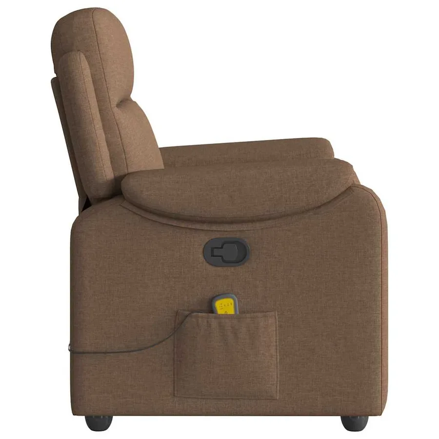 Fauteuil de massage inclinable Marron Tissu - 4