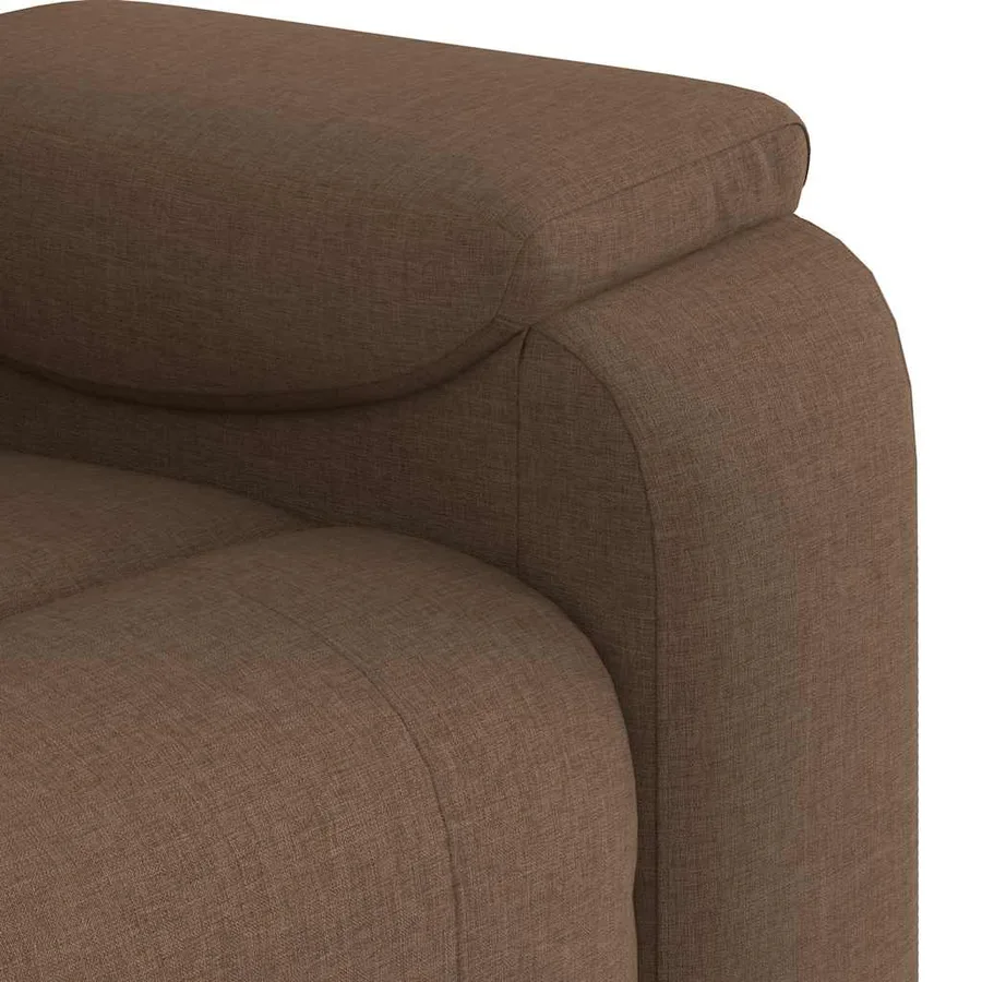 Fauteuil de massage inclinable Marron Tissu - 9