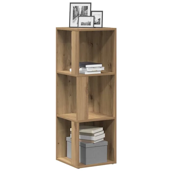 Armoire d'angle chêne artisanal 33x33x100 cm bois d'ingénierie