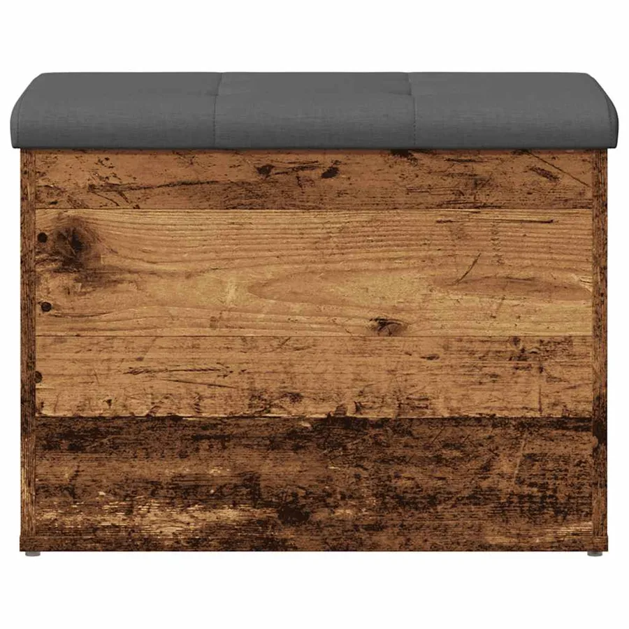 Banc de rangement vieux bois 62x42x45 cm bois d'ingénierie - 3