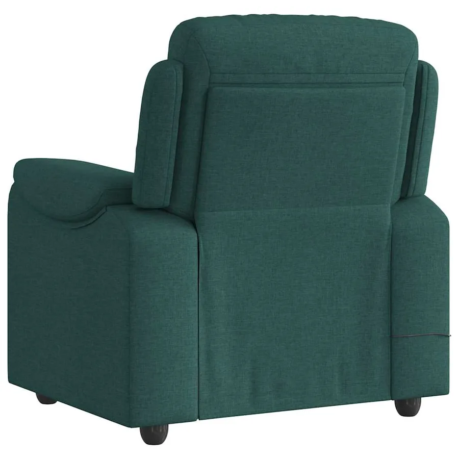 Fauteuil de massage inclinable Vert foncé Tissu - 5