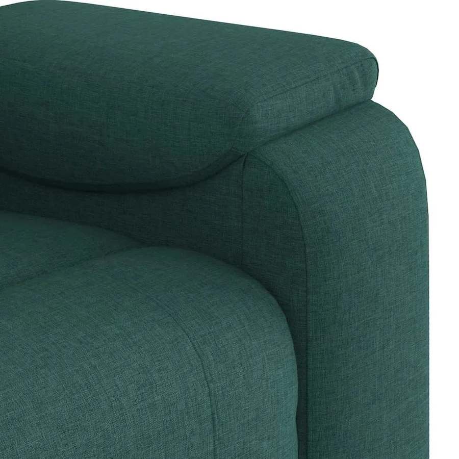 Fauteuil de massage inclinable Vert foncé Tissu - 9
