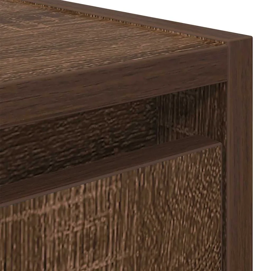 Table de chevet murale chêne marron 38x34x40 cm - 10