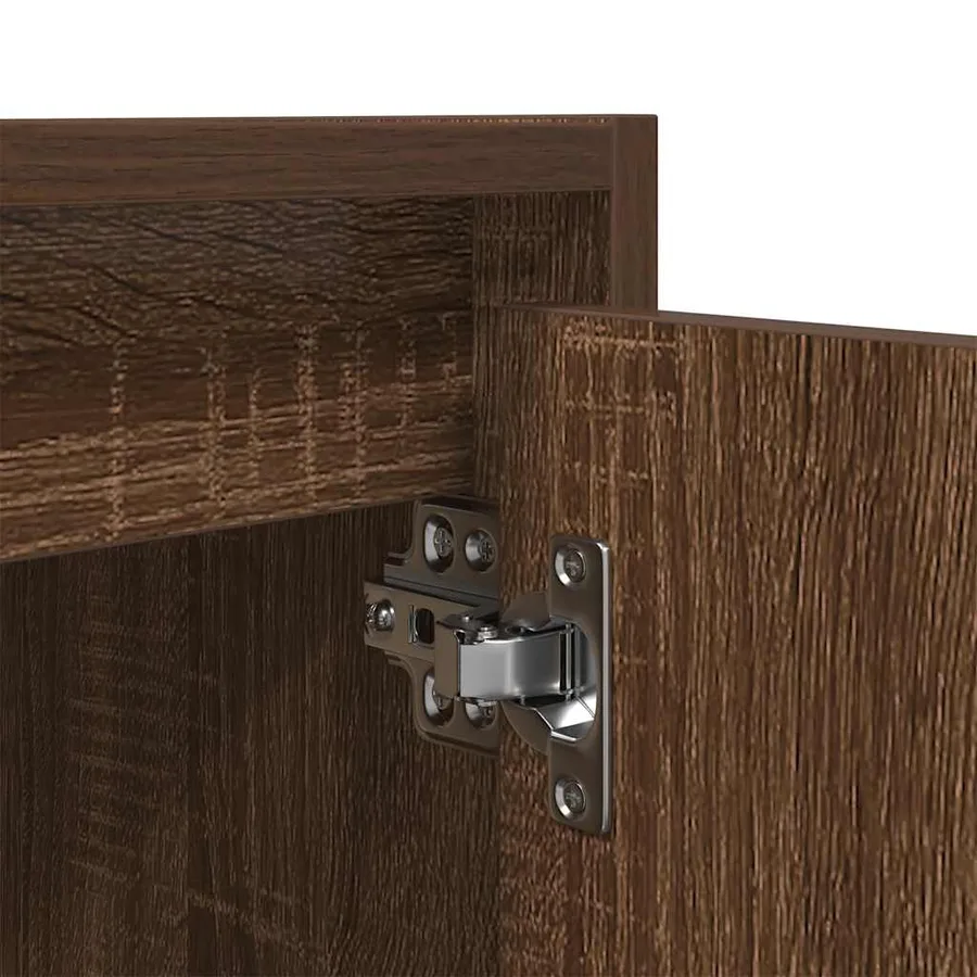 Table de chevet murale chêne marron 38x34x40 cm - 11