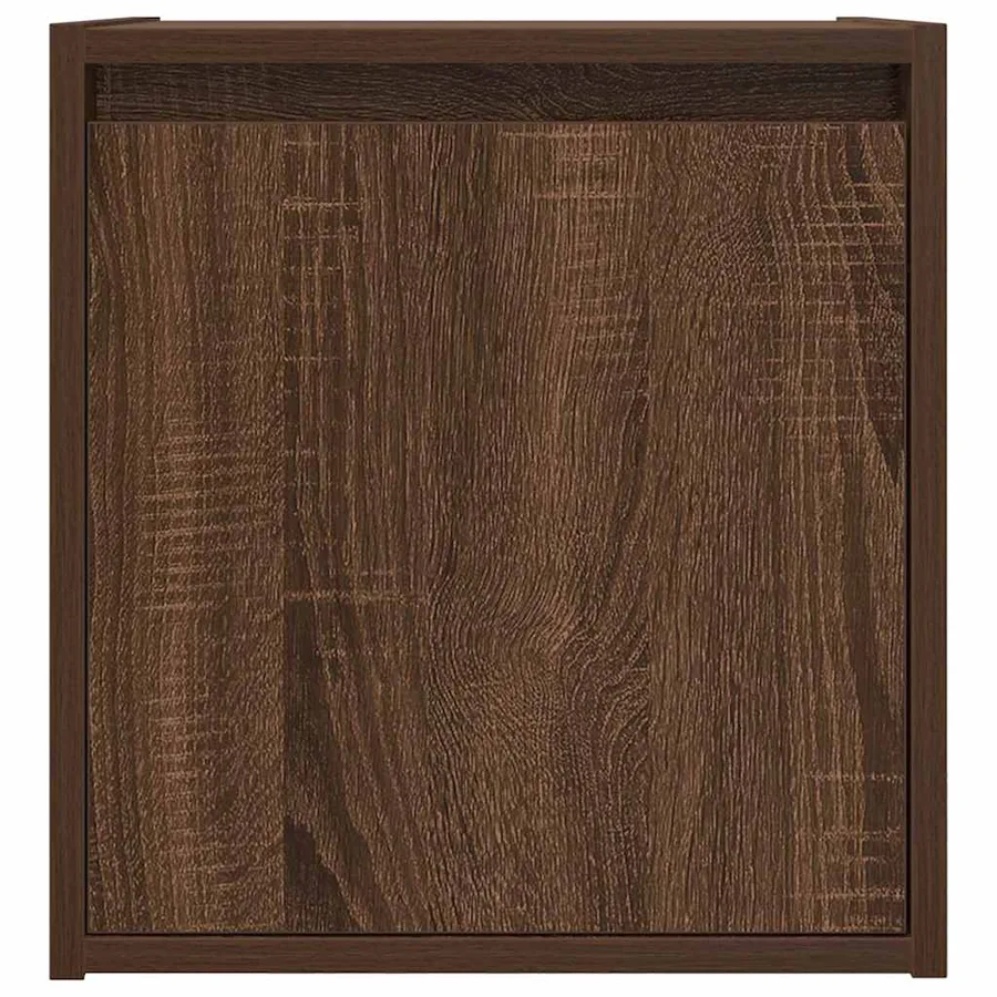 Table de chevet murale chêne marron 38x34x40 cm - 6
