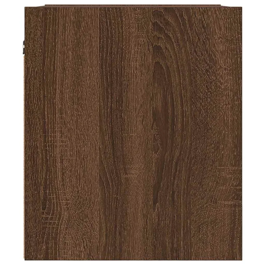 Table de chevet murale chêne marron 38x34x40 cm - 7