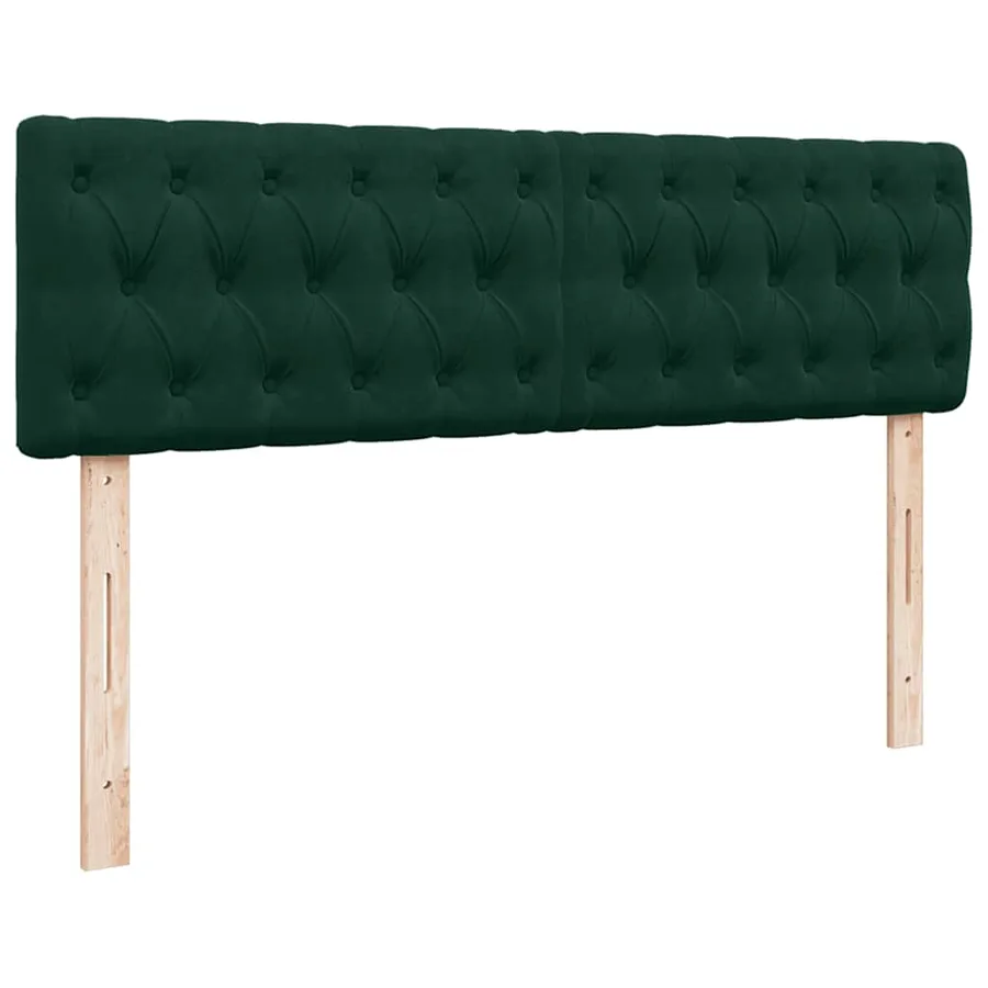 Cadre de lit ottoman avec matelas vert foncé 140x200 cm velours - 9