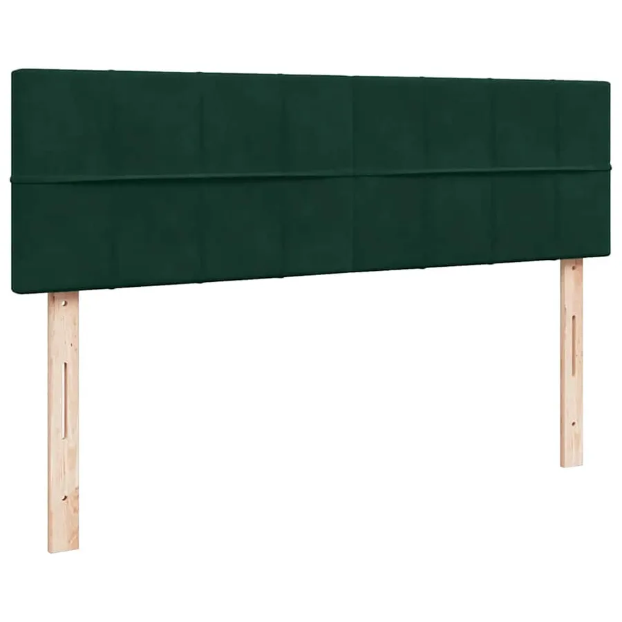 Cadre de lit ottoman avec matelas vert foncé 140x200 cm velours - 7