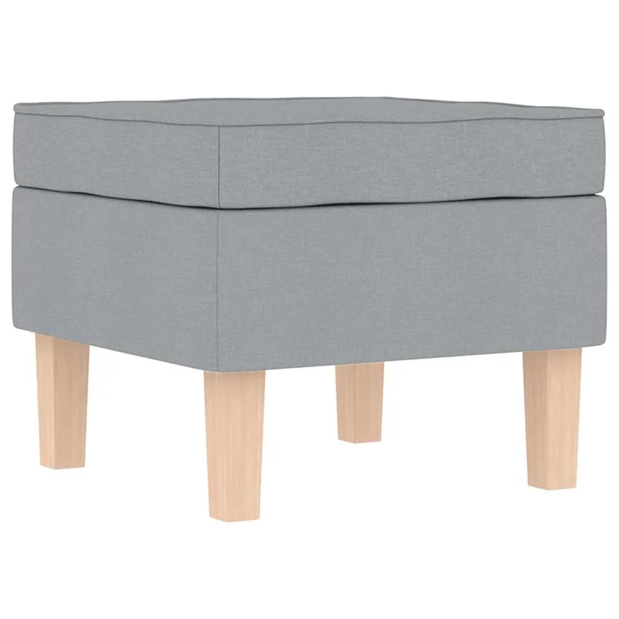 Chaise à bascule avec repose-pied Gris clair Tissu - 8