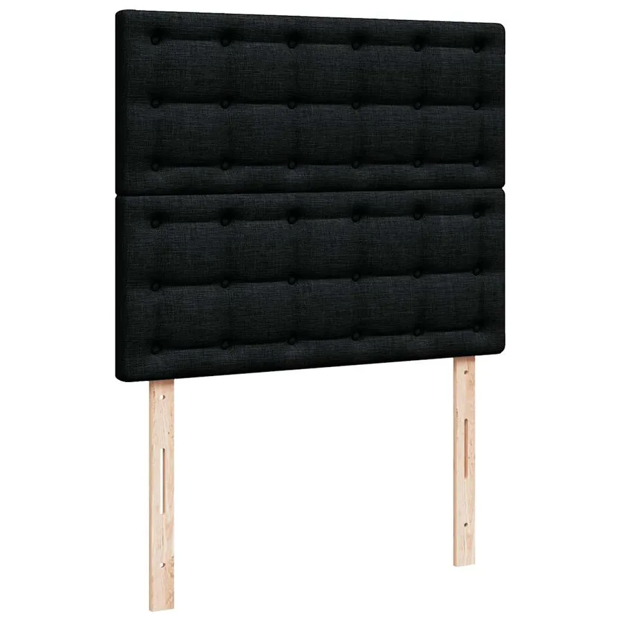 Cadre de lit ottoman avec matelas noir 120x200 cm velours - 12