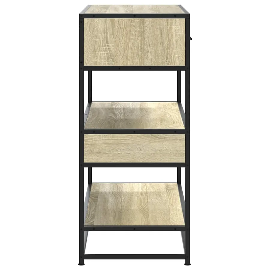 Table console chêne sonoma 90x35x80 cm bois d'ingénierie - 6