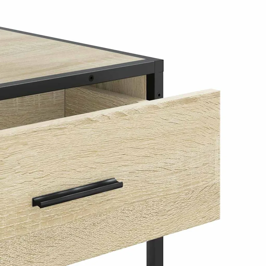 Table console chêne sonoma 90x35x80 cm bois d'ingénierie - 8