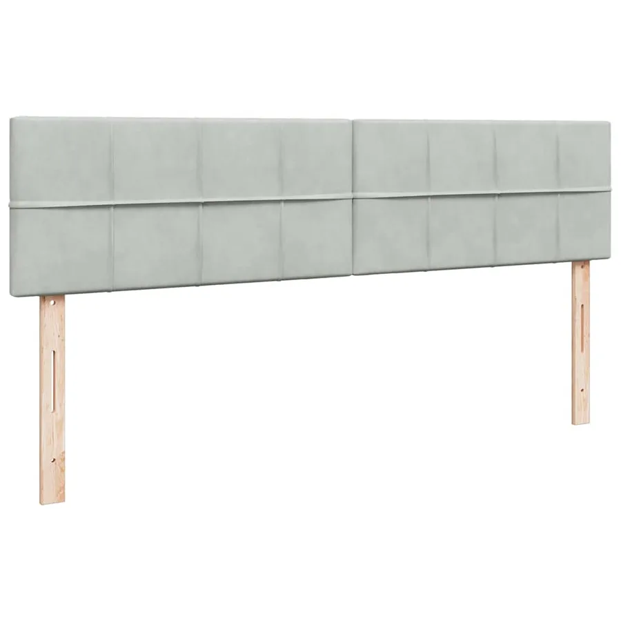 Cadre de lit ottoman avec matelas gris clair 180x200 cm velours - 8