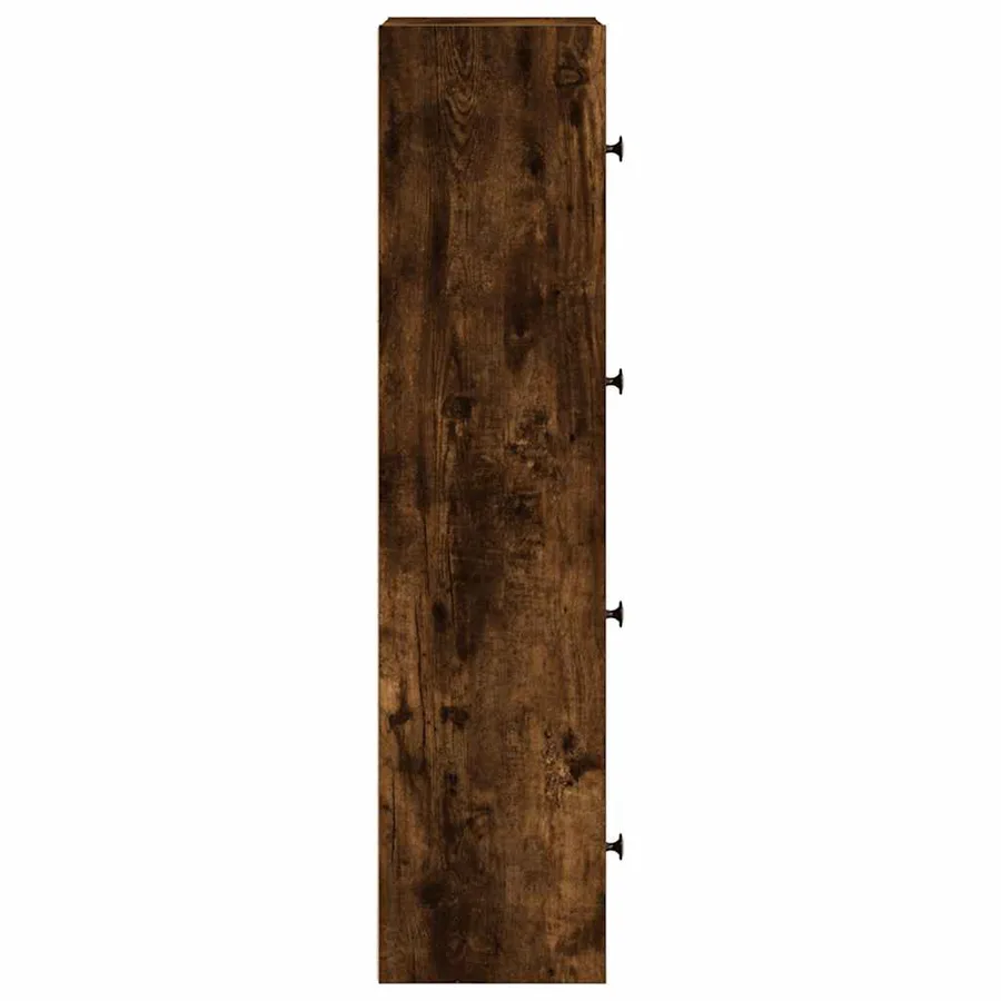 Bibliothèque chêne fumé 40x24x102 cm bois d'ingénierie - 6
