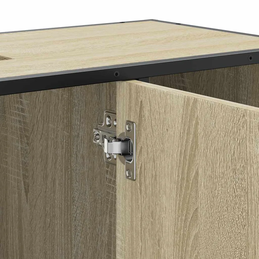 Meuble de salle de bain avec lavabo Chêne Sonoma 80 x 33 x 60 cm Bois d'ingénierie - 10