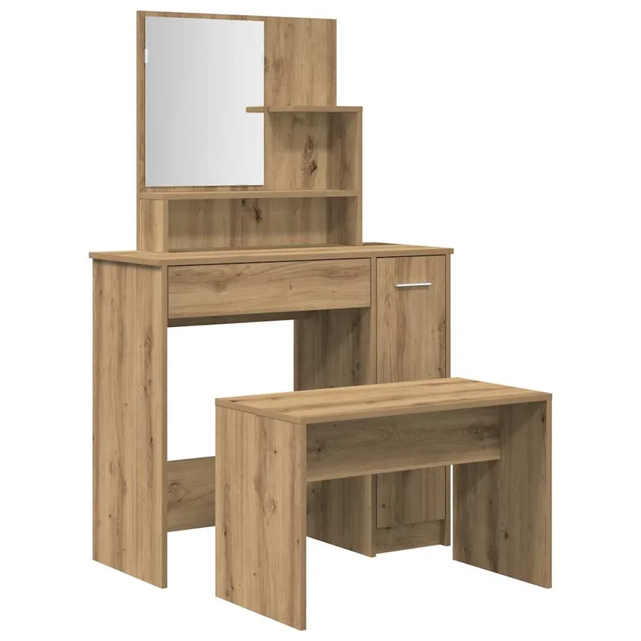 Ensemble de coiffeuse chêne artisanal bois ingénierie - 2