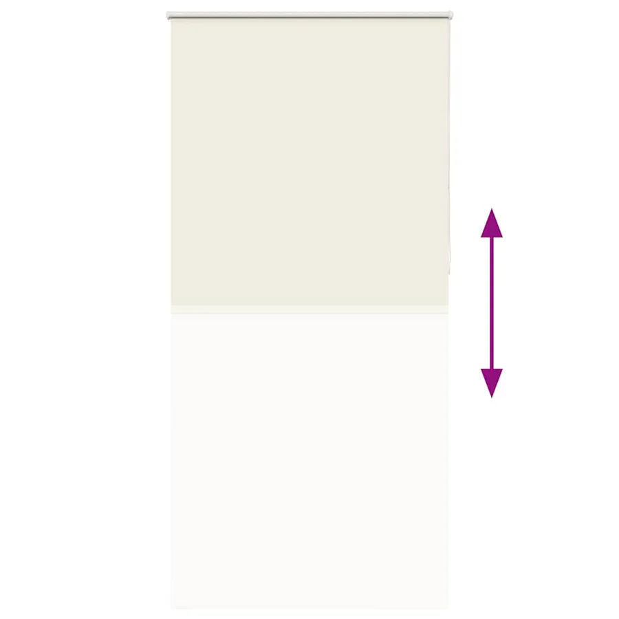Store enrouleur occultant blanc cassé 110x230 cm largeur tissu - 5