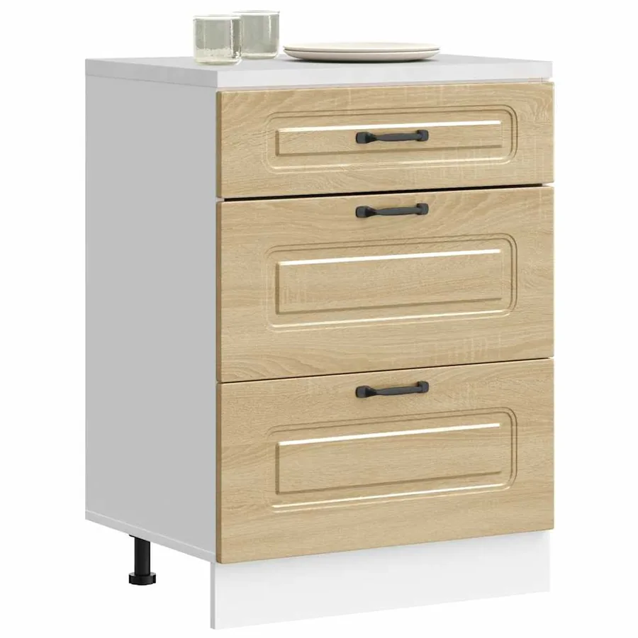 Armoire de cuisine Kalmar chêne sonoma bois d'ingénierie