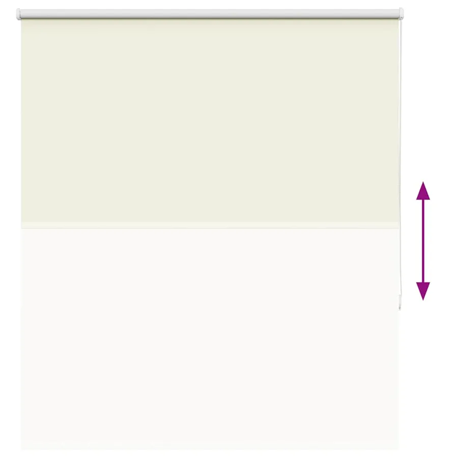 Store enrouleur occultant blanc cassé 125x150 cm largeur tissu - 9