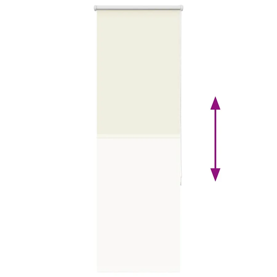 Store enrouleur occultant blanc cassé 50x175cm largeur du tissu - 9