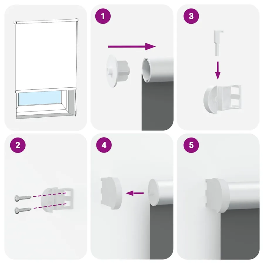 Store enrouleur occultant blanc cassé largeur du tissu 146,6 cm - 6