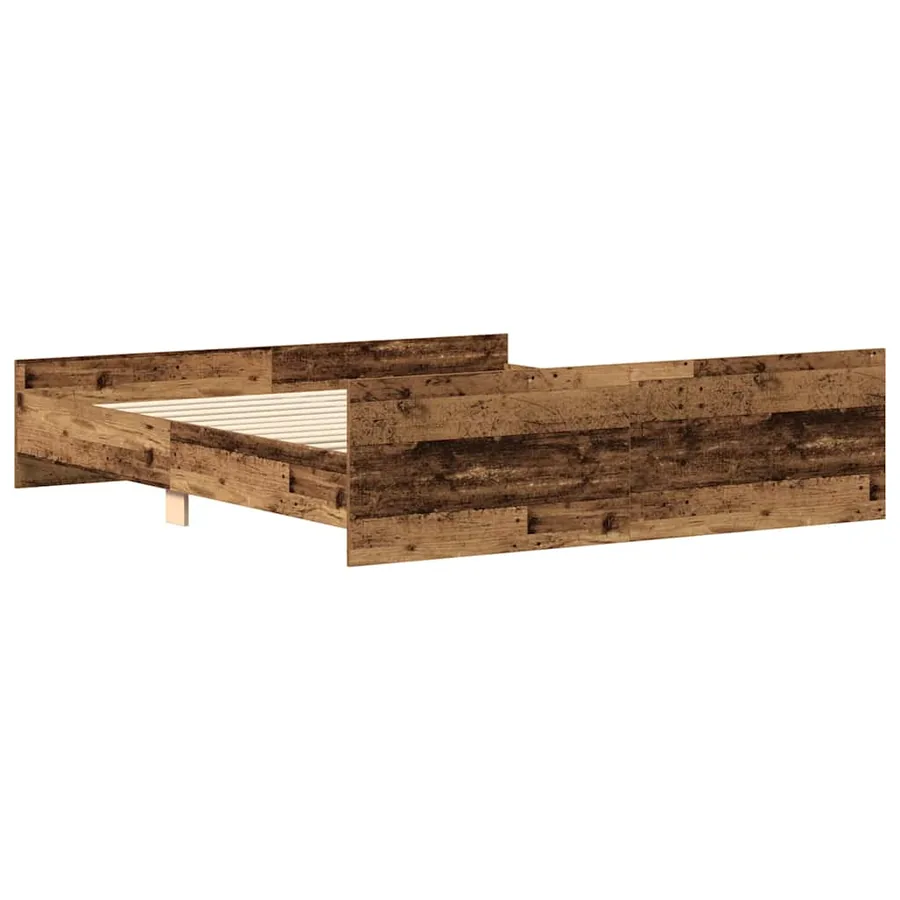 Cadre de lit sans matelas vieux bois 180x200 cm bois ingénierie - 6