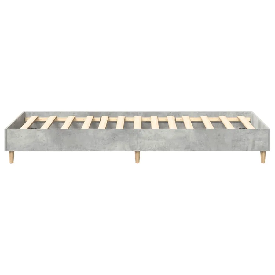 Cadre de lit sans matelas gris béton 75x190cm bois d'ingénierie - 6