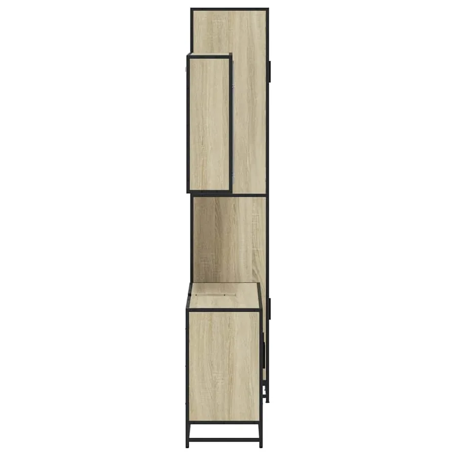 Ensemble de meubles de salle de bain 3 pcs chêne sonoma - 6
