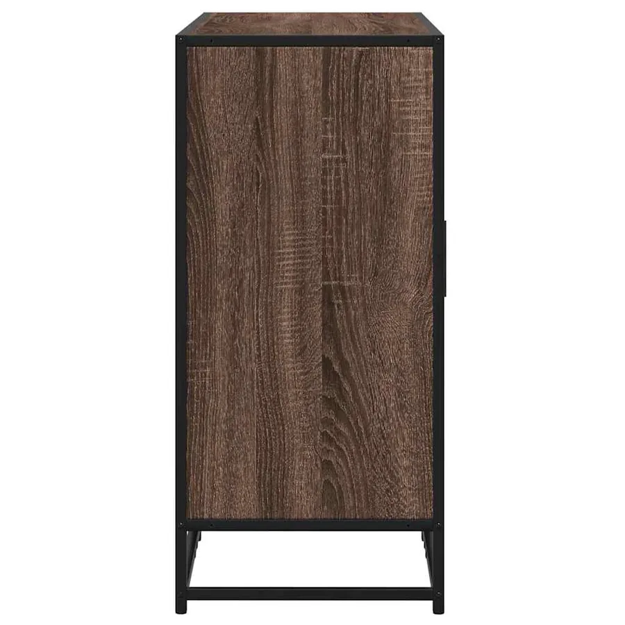 Buffet chêne marron 92x35x76 cm Bois d'ingénierie - 5