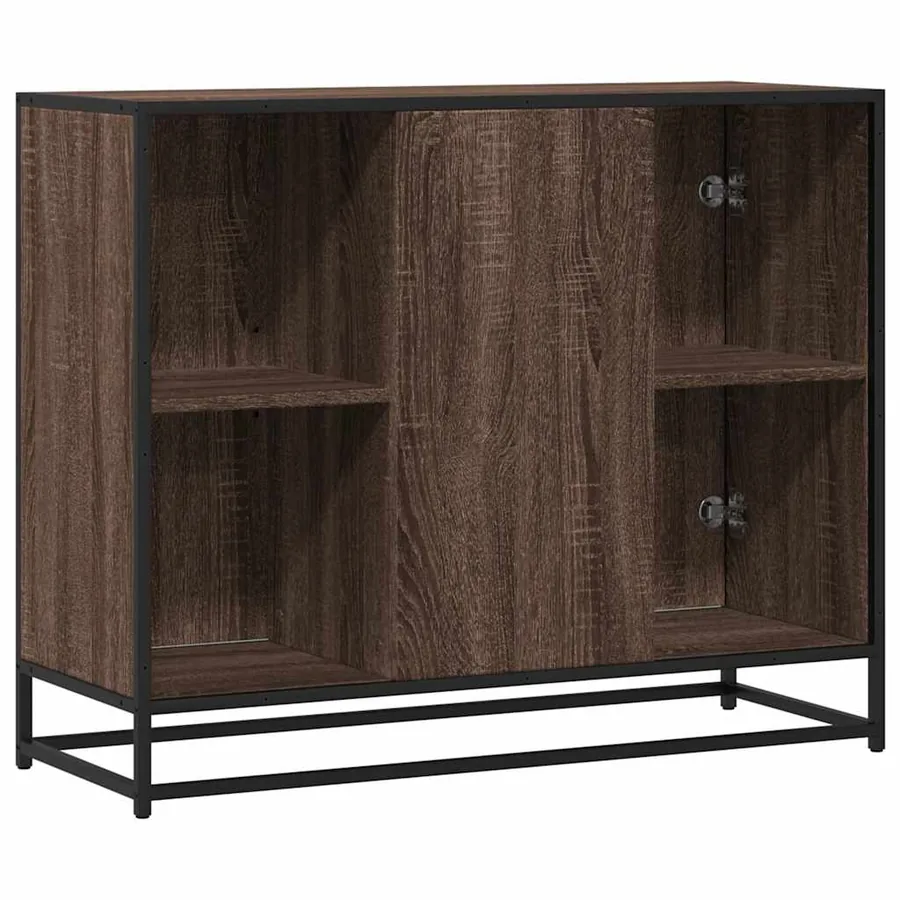 Buffet chêne marron 92x35x76 cm Bois d'ingénierie - 6