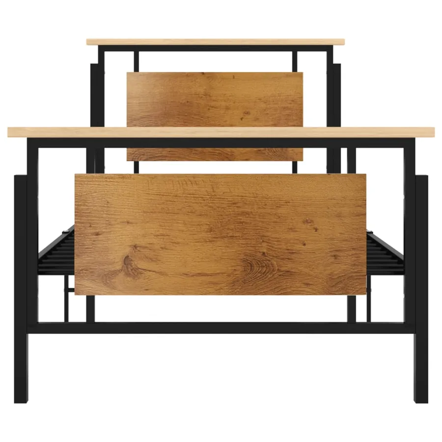 Cadre de lit sans matelas métal 90x200 cm - 3