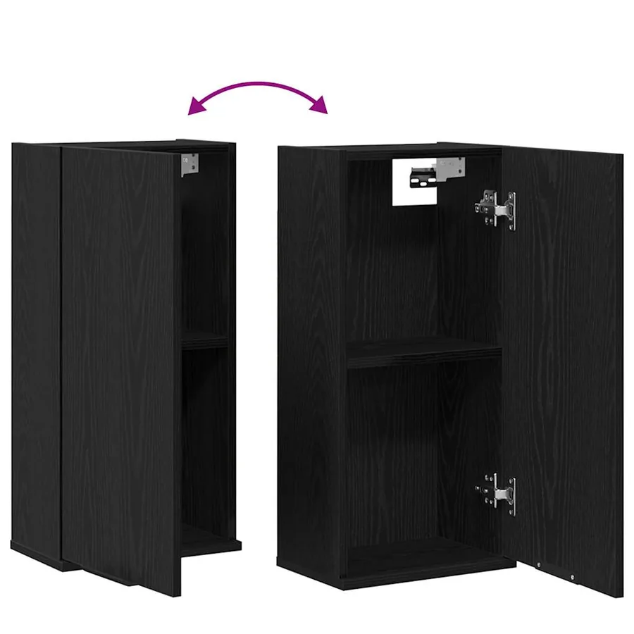 Armoire murale Chêne noir 32x20x67 cm Bois d'ingénierie - 9