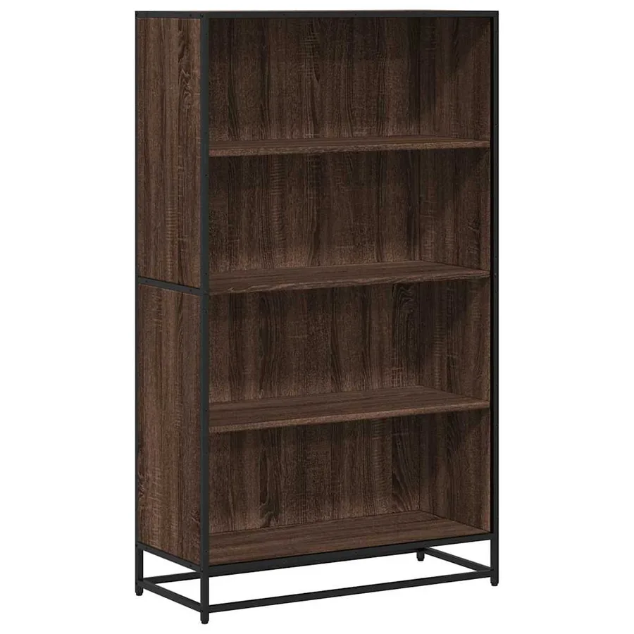 Bibliothèque chêne marron 80,5x35x139 cm bois d'ingénierie - 2