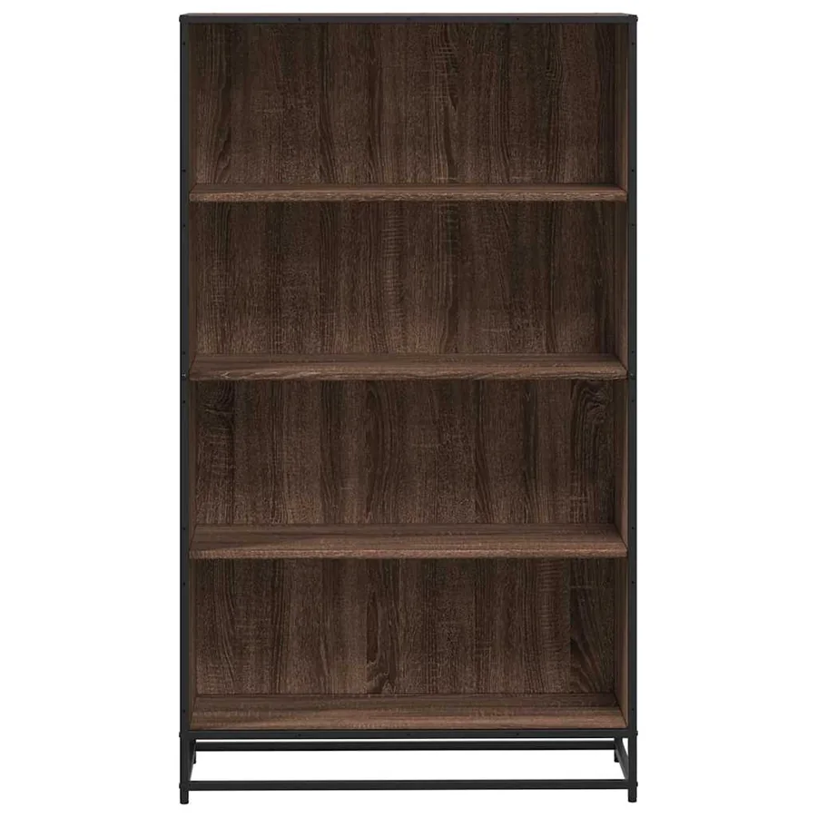 Bibliothèque chêne marron 80,5x35x139 cm bois d'ingénierie - 4