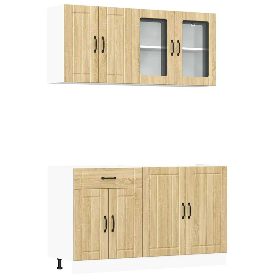 Ensemble de 4 meubles de cuisine "Lucca" en chêne Sonoma - 2