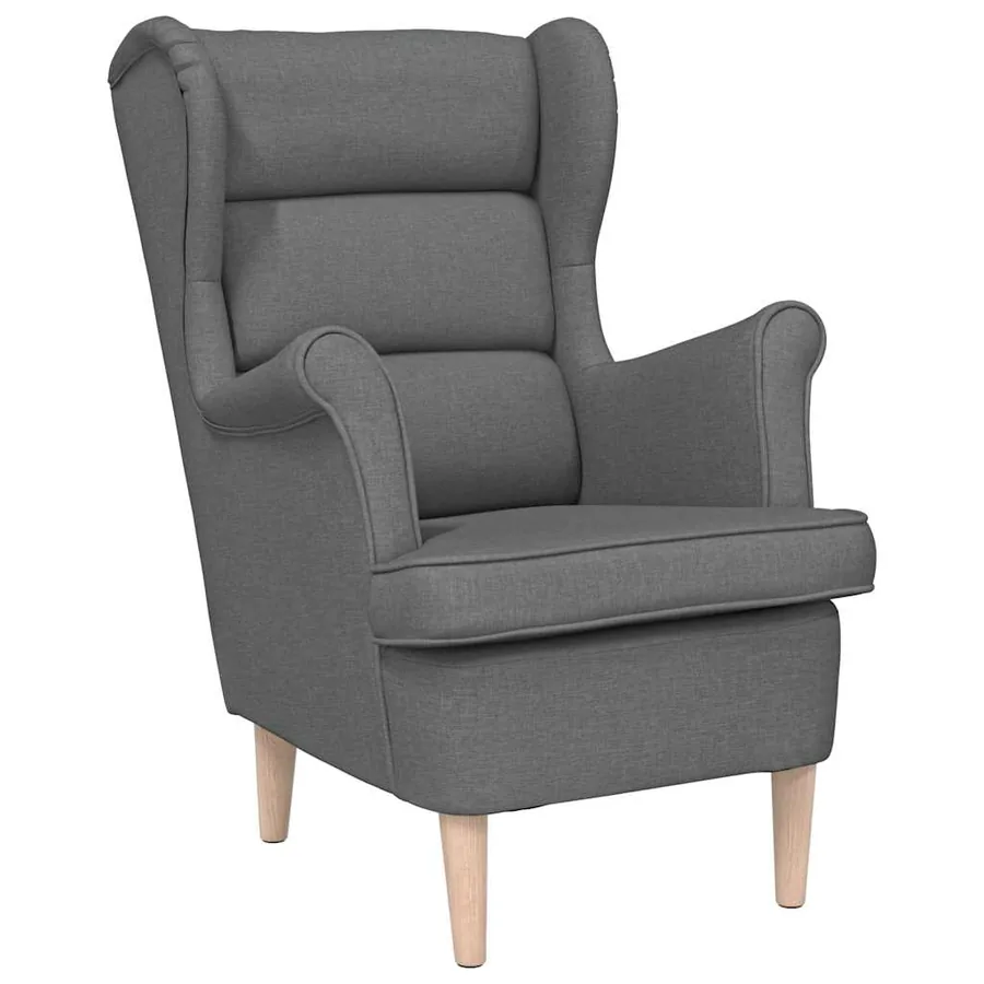 Fauteuil gris foncé 74x84x100 cm tissu - 2
