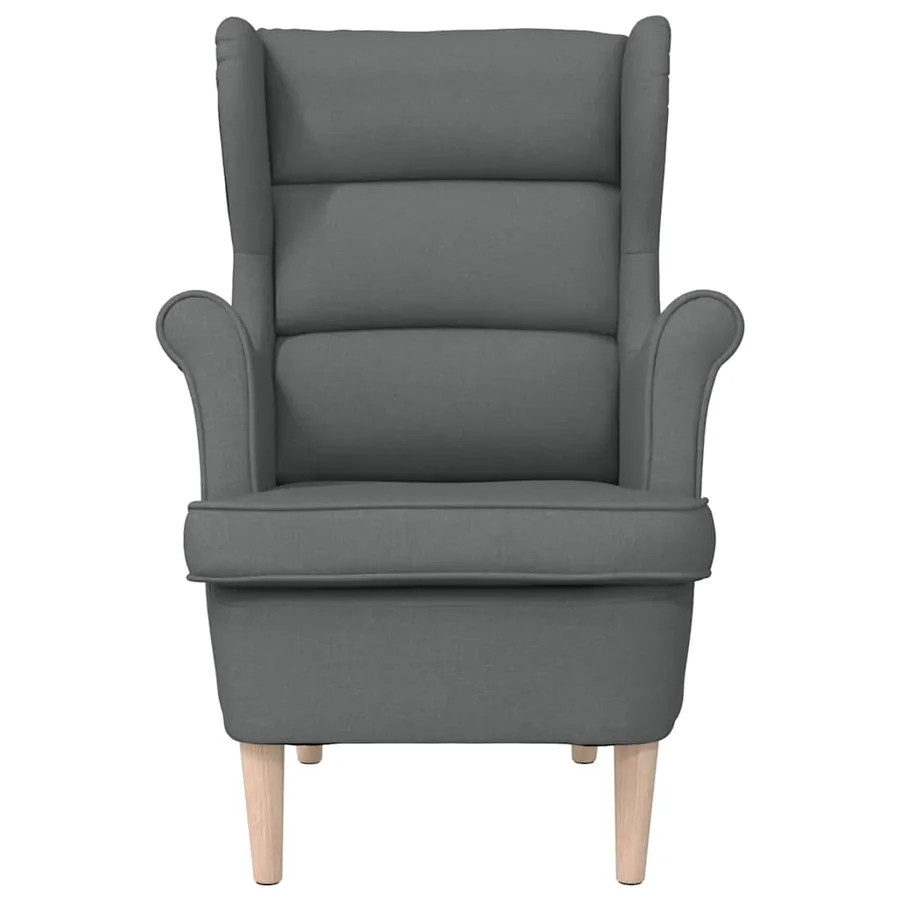 Fauteuil gris foncé 74x84x100 cm tissu - 4