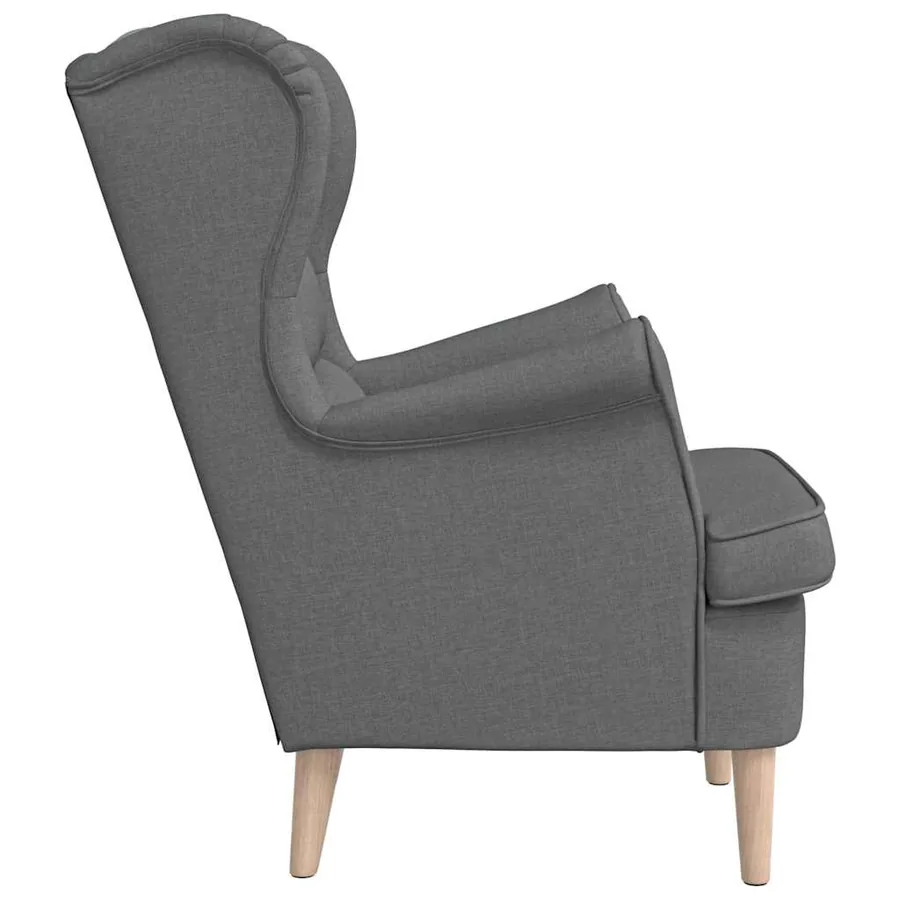 Fauteuil gris foncé 74x84x100 cm tissu - 5
